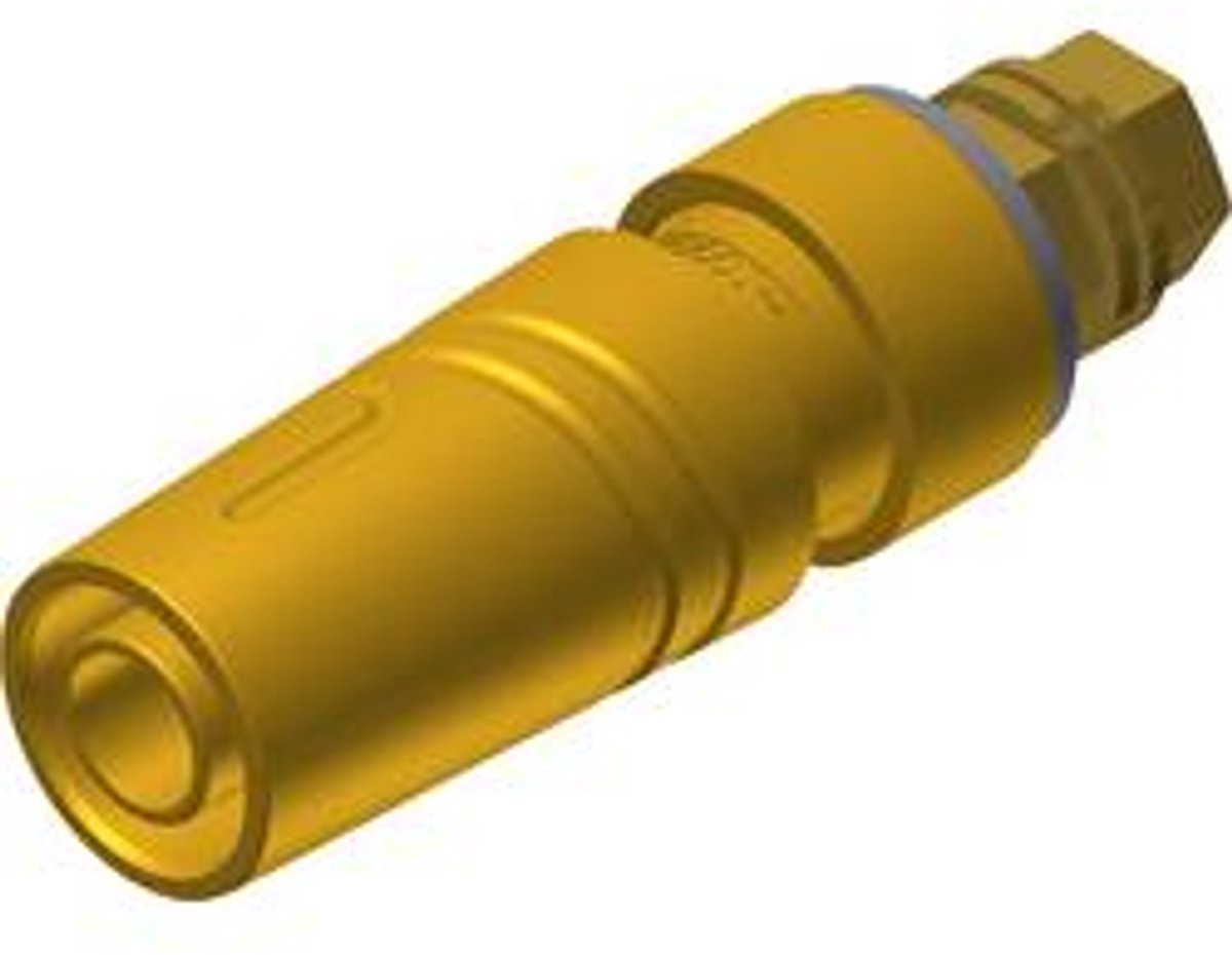 SKS Hirschmann SAB 2600 G M4 Au Veiligheids-labconnector, female Bus, inbouw verticaal Stift-Ø: 4 mm Geel 1 stuk(s)