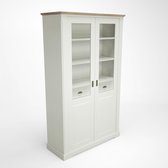 Artemob - Vitrinekast Cottage - Wit - 120cm