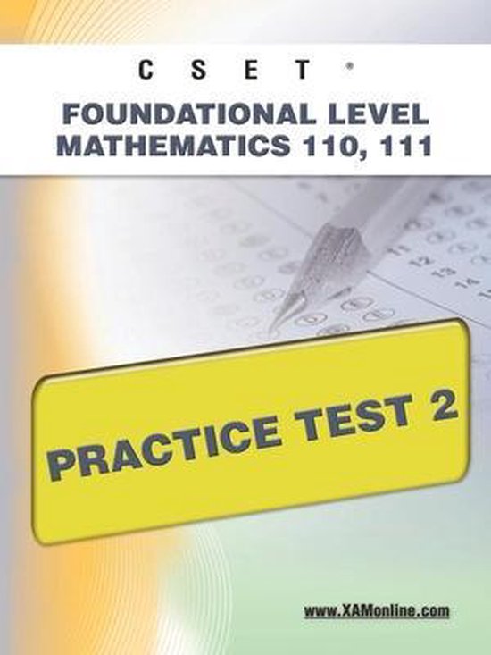 Cset Foundational Level Mathematics 110, 111 Practice Test 2 - cover