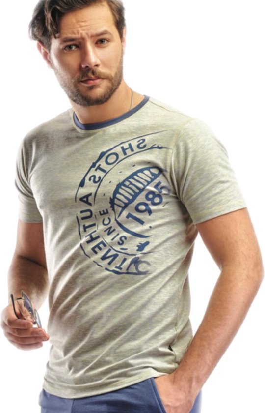 T-shirt homme Embrator Shots Authentic bleu acier taille L.
