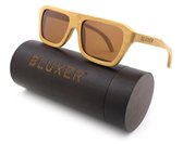 Bluxer® Zonnebril - Hippe Zonnebril Gepolariseerd - UV400 Lens - Bamboo Frame (Drijvende Zonnebril) - Anti-Ocean Water Lens - Bruine Lens