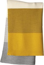 Disana gebreide babydeken van wol - curry/gold