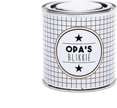 The Big Gifts snoepblikje Opa's blikkie - schoolkrijtjes - 150 gram