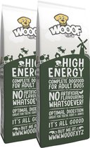 WOOOF High Energy - Geperst hondenvoer - Geperste hondenbrokken - Droogvoer - 36KG