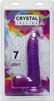 7 Inch Thin Cock with Balls - Purple - Realistic Dildos