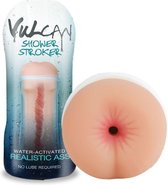 CyberSkin H2O Vulcan Shower Stroker, Realistic Ass - Flesh - Masturbators & Strokers