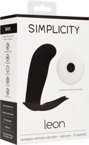 Wireless Remote Vibrator - Leon - Black - Silicone Vibrators