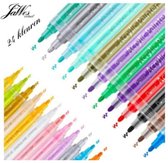 Jawes- Acryl stiften- 24 stuks- Diverse kleuren- 0,7mm- Acrylverf stiften- Acrylstiften schilderen- Tekenset- Acryl marker- Paaseieren schilderen- Verfstiften