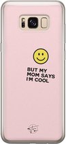 Samsung Galaxy S8 siliconen hoesje - I'm cool quote - Soft Case Telefoonhoesje - Roze - Tekst