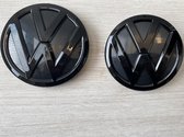 VW Volkswagen Polo 6C 2014/2017 Volkswagen Logo Embleem Hoogglans Grill en Kofferbak Set