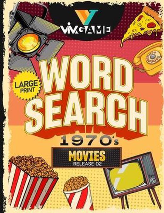 Movie Lovers' Word Search Puzzle Word Search 1970's Movies Large Print