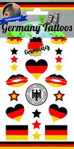 2 stuks Tattoo sticker Duitsland ,  Verjaardag, Voetbal, Kinderen en Volwassenen, Eurosongfestival