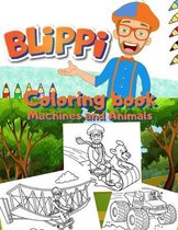 Blippi coloring book, machines and animals