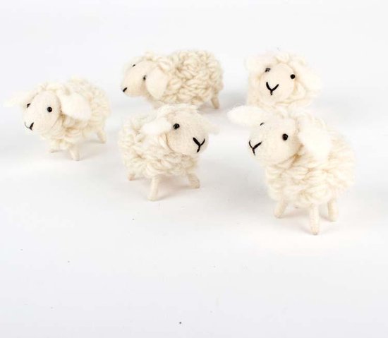 pendentif en forme de mouton Lot de 5 sachets amusants en feutre pour Pâques 