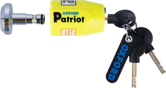 Oxford Patriot ART 4 gekeurd schijfremslot met ophangbeugel - Motor - Scooter