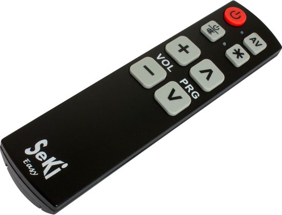 Universele afstandsbediening Seki Easy. - Werkt alleen op infrarood -Zwart