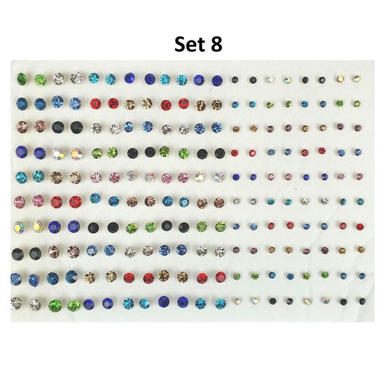 NiSy.nl Set van 100 paar oorknoppen | Earrings | Oorknopjes diversen | Oorbellen Set 8 (Kleuren)