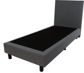 90x200 Bedworld Hotel boxspring ombouw premium grijs
