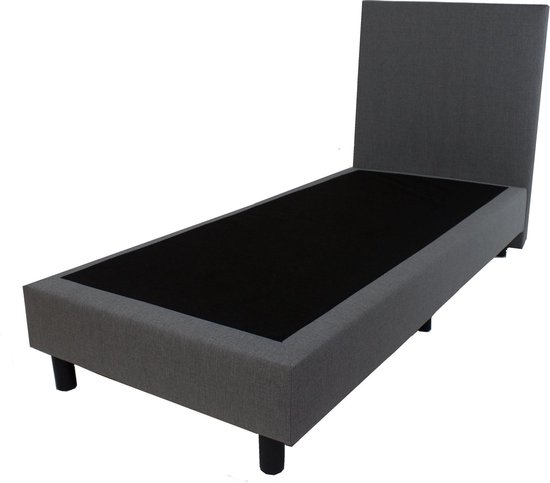 90x200 Bedworld Hotel boxspring ombouw premium grijs - Bedworld Collection