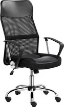 Yaheetech Ergonomische bureaustoel, ademende bureaustoel met hoge rugleuning van netstof, kantelfunctie, belastbaar tot 135 kg