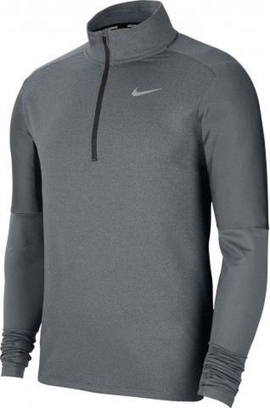 Nike NIKE DRI-FIT MENS 1/2-ZIP RUNNING heren hardloopshirt lange mouwen  midden grijs | bol