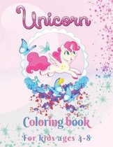 Unicorn coloring book for kids ages 4-8