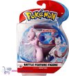 foto van Pokémon Battle Feature Figure Mewtwo (Deluxe Action) + 5 Pokemon stickers! | Pokemon Battle Figure Mew | Speelgoed Mewto Speelfiguur Actiefiguur voor kinderen | Knuffel en speel met jou Schaalmodel speelgoed