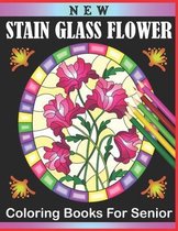 New Stained Glass Flower Coloring Books For Senior