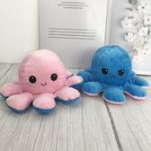 Omkeerbare Knuffel Octopus 'Roze en Donkerblauw' (91188)