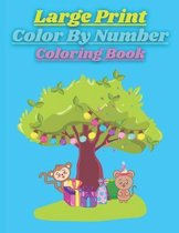 Large Print Color By Number Coloring Book