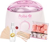 Ontharing - Epilatie - Natuurlijke Wax ontharingskit - Gevoelige zones - Harsverwarmer 450g - Natuurlijke harsschijfjes Roze 1KG - Houten spatels Groot en Klein