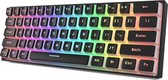 MK61 Keyboard - Qwerty - Mechanische Gaming Toetsenbord - RGB - Gateron Optical Red Switch - Zwarte Kleur