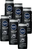 Bol.com NIVEA MEN Active Clean - 6x 500 ml - Voordeelverpakking - Douchegel aanbieding