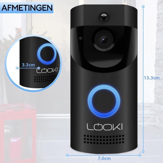 Bol Com Looki HD Video Deurbel Met Camera Incl GB SD Kaart Cloud Chime Met Ring