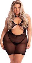 Halterjurkje met keyholes Plus Size Pink Lipstick -  - XL/3XL