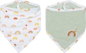 bébé-jou bandana Slab 2 stuks - Rainbow Sky