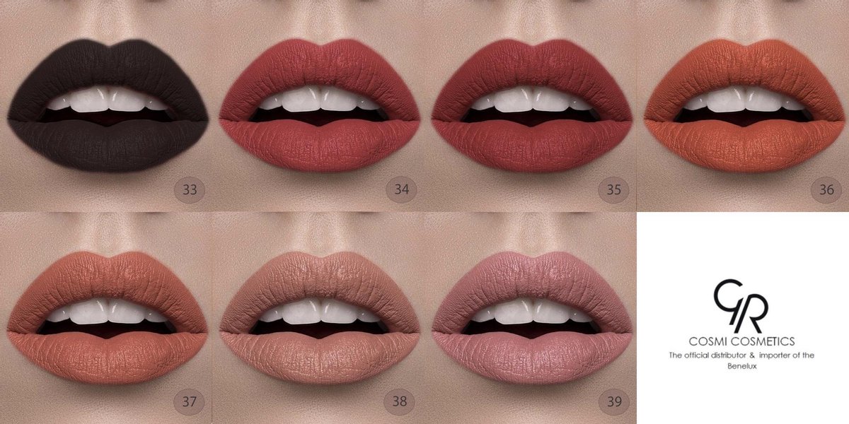 Golden Rose Velvet Matte Lipstick NO: 39 Lippenstift Matte formule perfecte  dekking en... | bol.com