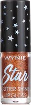 Wynie - Star - Glitter Shine Lipgloss - Transparant met Koper/Oranje mini multi gekleurde Glitter - Nummer 005 - 1 stuks