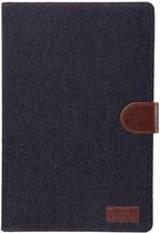 Samsung Galaxy Tab A7 (2020) - Portemonnee Jeans hoesje - Effen kleur - Zwart