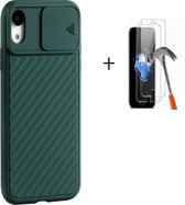 GSMNed – iPhone XR Groen  – hoogwaardig siliconen Case Groen – iPhone XR Groen – hoesje voor iPhone Groen – shockproof – camera bescherming – met screenprotector iPhone XR