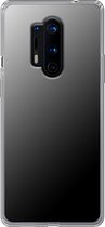 OnePlus 8 Pro - Smart cover - Grijs Zwart - Transparante zijkanten