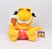 Garfield - knuffel - met ijsje en roze broek - 23cm