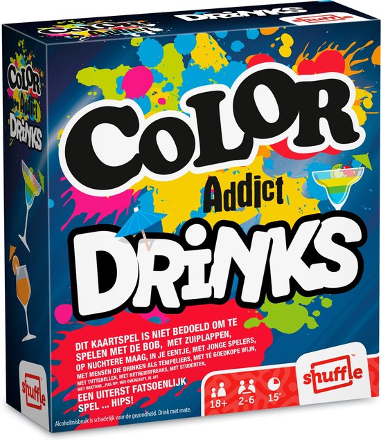 Thumbnail van een extra afbeelding van het spel Shuffle  - Color Addict Drinks - Kaartspel - Nederlands