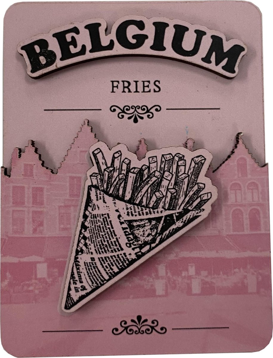 Memoriez 2D Magneet Friet Roze