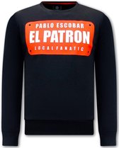Heren Sweater - Pablo Escobar EL Patrom - Zwart