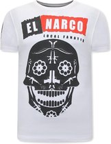 Heren Shirts met Print - El Narco - Wit
