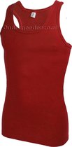 Heren Halterhemd 100% Katoen - Rood - Maat XL