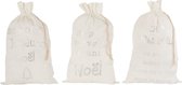 J-Line Zak Kerst Frans Velvet Wit Large Assortiment Van 3
