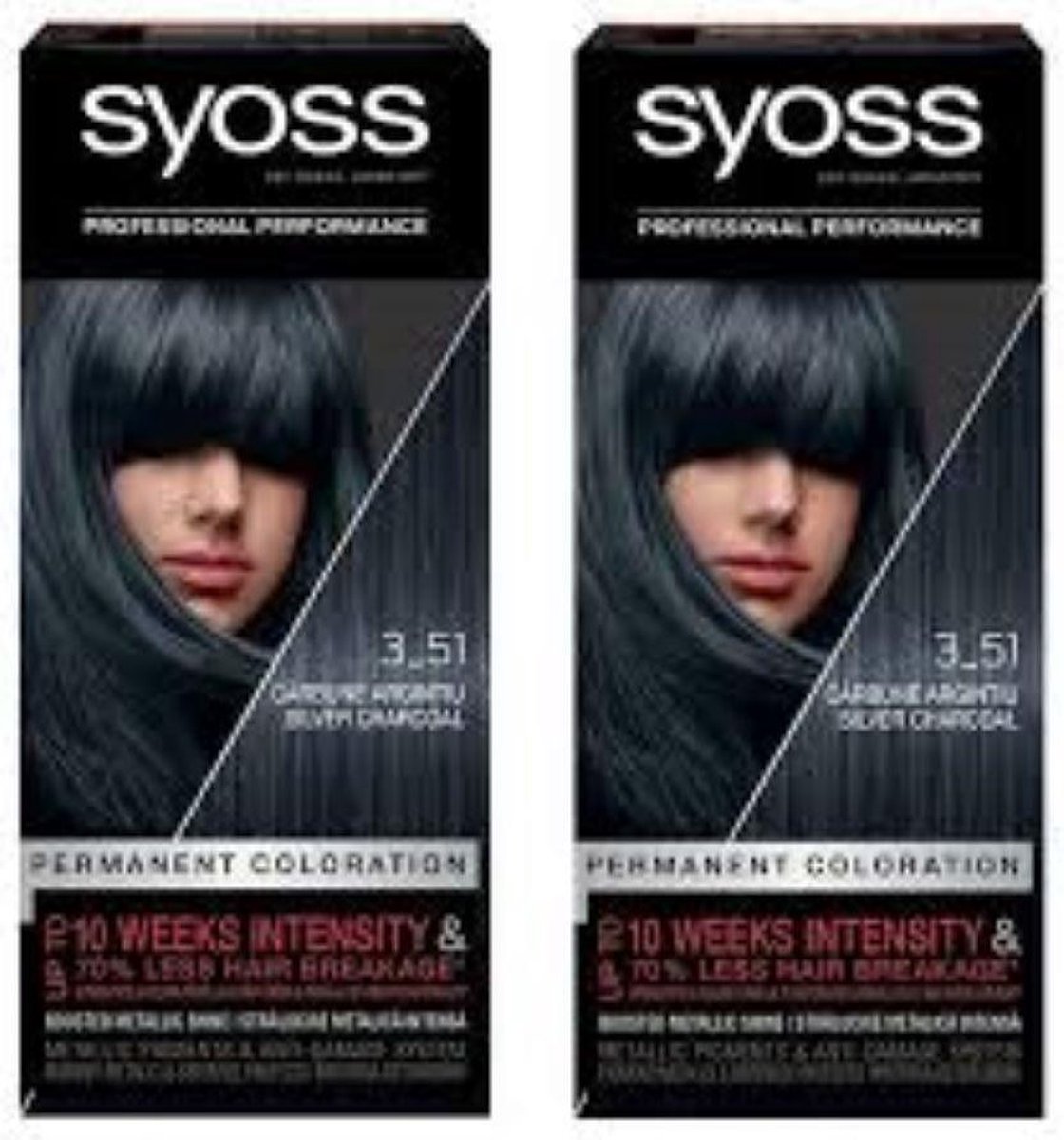 2 X SYOSS Color baseline 3-51 Silver Charcoal haarverf