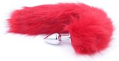 Kinky Secrets Rode Buttplug Staart - Anale Staart Voor Petplay En Furry